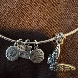 THREE Alex and Ani Silver  Charm Bracelets